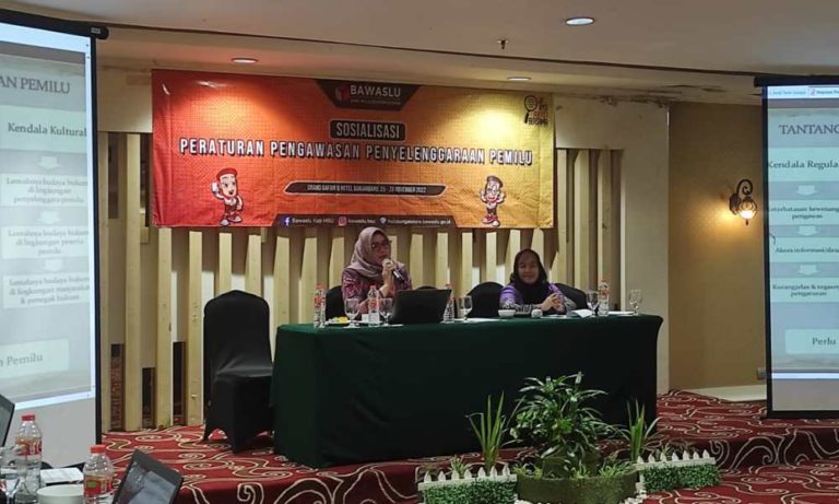 Bawaslu HSU Gelar Sosialisasi Peningkatan Pengawasan Pemilu