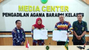 Tetapkan Radius Uang Muka Biaya Perkara, Pengadilan Negeri Barabai dan Pengadilan Agama Tandatangani MoU