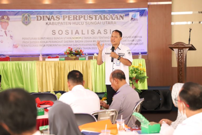 Dokumen Kearsipan Harus Dibuat Sesuai Dengan Aturan, Dispersip HSU Sosialisasi Peraturan Pengelolaan Kearsipan