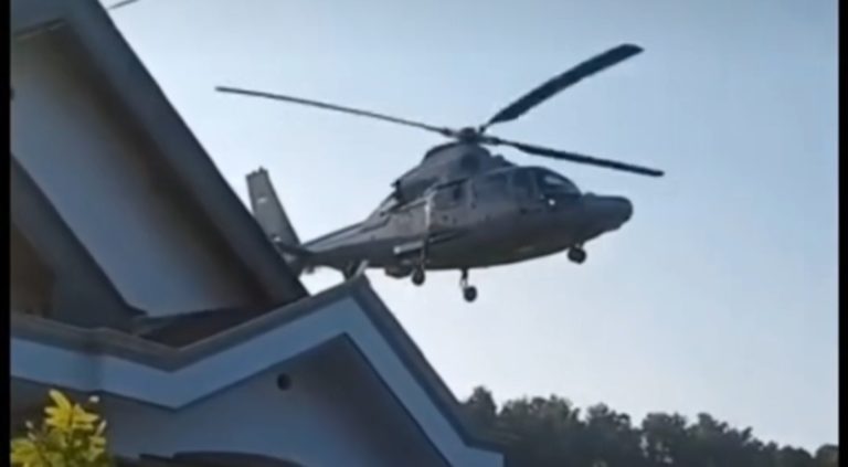 Orang Kalimantan yang viral memperlakukan Madura dengan helikopter untuk membuat kekacauan