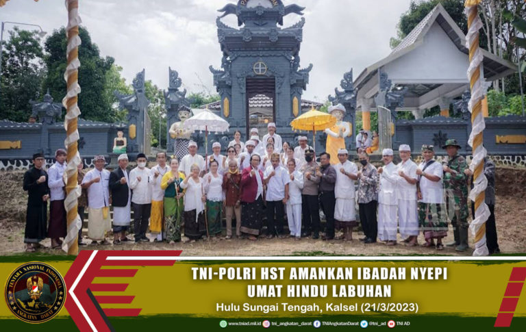 TNI-POLRI HST Amankan Ibadah Nyepi Bagi Umat Hindu di Labuhan