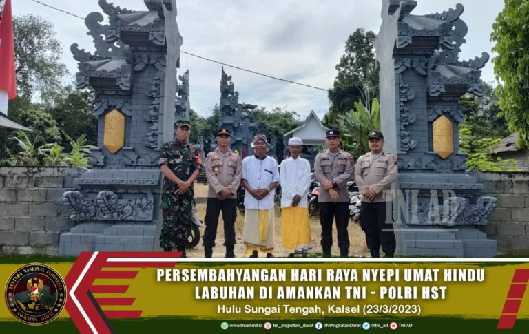 Doa Hari Raya Nyepi Umat Hindu di Labuhan Diamankan TNI-POLRI HST